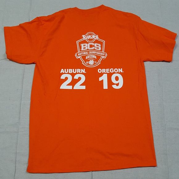 Auburn Tigers Shirt Mens Medium Orange Short Sleeve Spell Out 2010 Champions - Picture 10 of 11